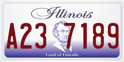 IL license plate A237189