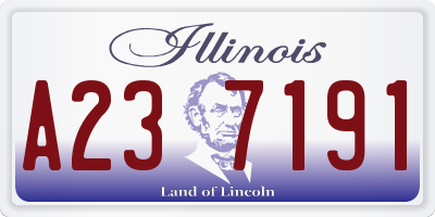 IL license plate A237191