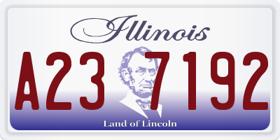 IL license plate A237192