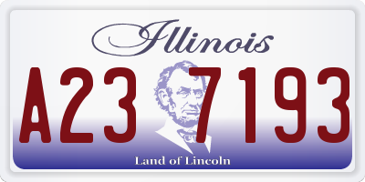 IL license plate A237193