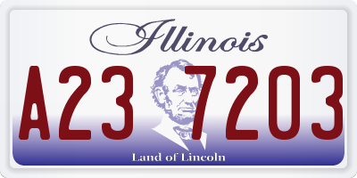 IL license plate A237203