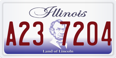 IL license plate A237204