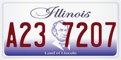 IL license plate A237207