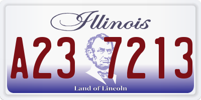 IL license plate A237213