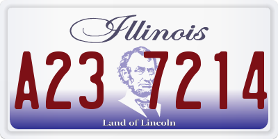 IL license plate A237214