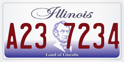IL license plate A237234