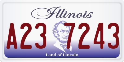 IL license plate A237243
