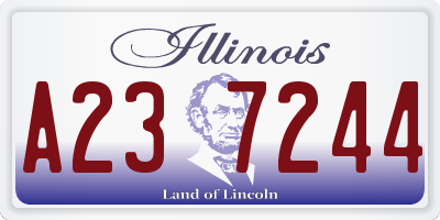 IL license plate A237244