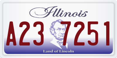 IL license plate A237251