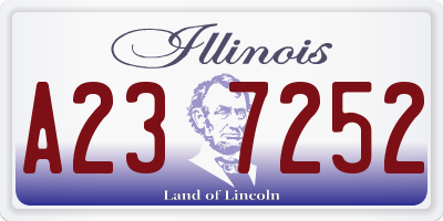 IL license plate A237252
