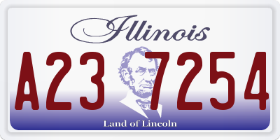 IL license plate A237254