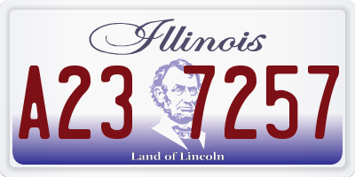 IL license plate A237257