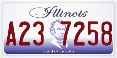 IL license plate A237258