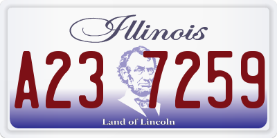 IL license plate A237259