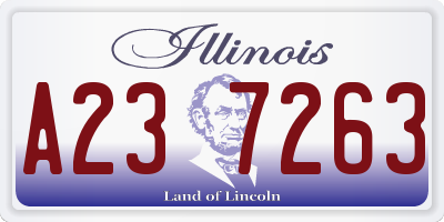 IL license plate A237263