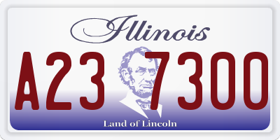 IL license plate A237300