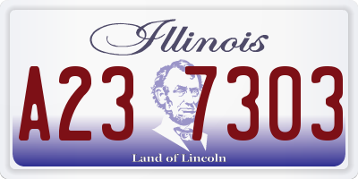 IL license plate A237303