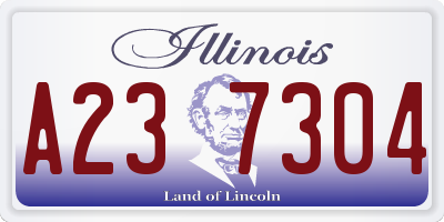 IL license plate A237304