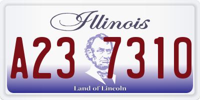 IL license plate A237310