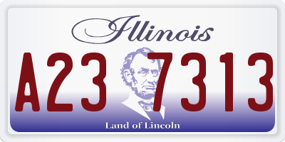 IL license plate A237313