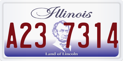 IL license plate A237314