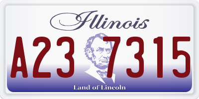 IL license plate A237315