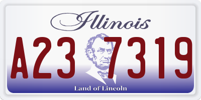 IL license plate A237319