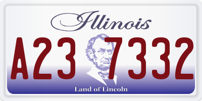 IL license plate A237332