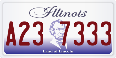 IL license plate A237333