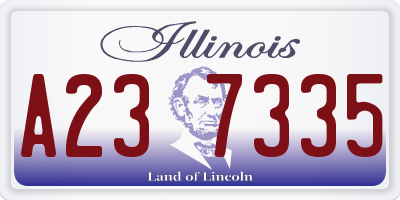 IL license plate A237335