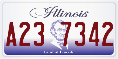 IL license plate A237342