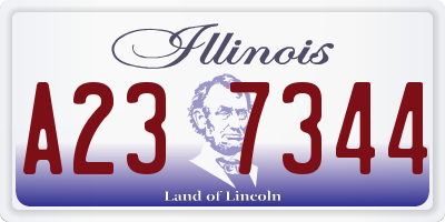 IL license plate A237344