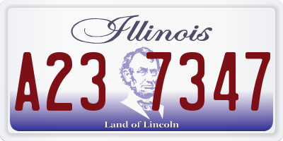 IL license plate A237347