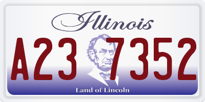 IL license plate A237352