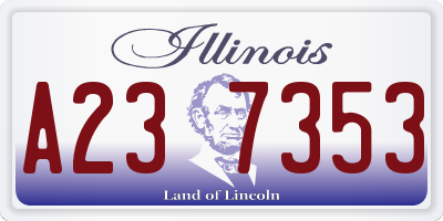 IL license plate A237353