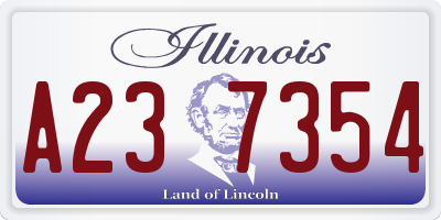 IL license plate A237354