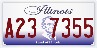 IL license plate A237355