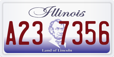 IL license plate A237356
