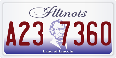IL license plate A237360