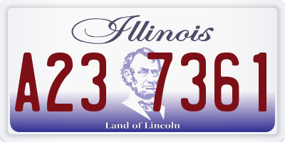 IL license plate A237361