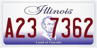 IL license plate A237362