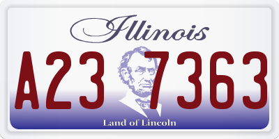 IL license plate A237363