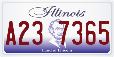 IL license plate A237365