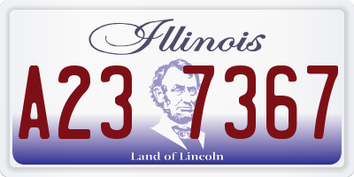 IL license plate A237367