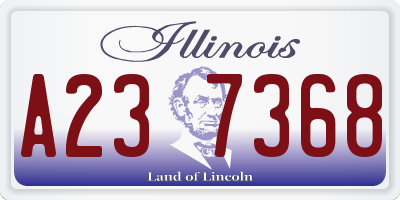 IL license plate A237368