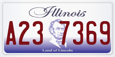 IL license plate A237369