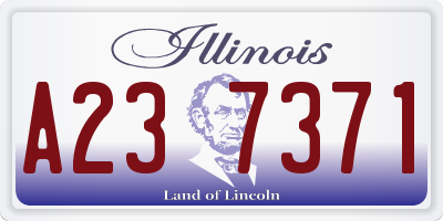 IL license plate A237371