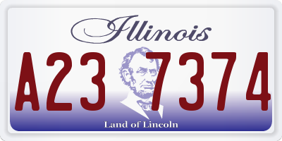 IL license plate A237374
