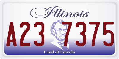 IL license plate A237375