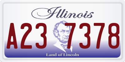 IL license plate A237378
